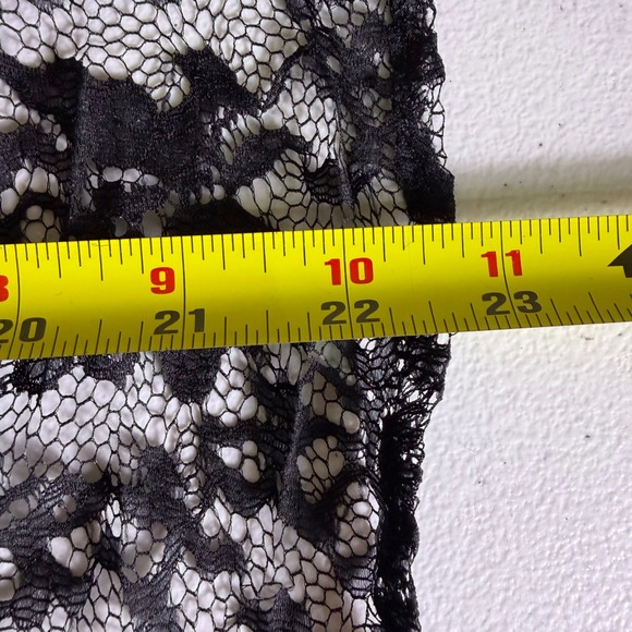 Y2K Black Lace Ruffle Goth Romantic Sheer Blouse Small Layered Fairy Grunge Top - Picture 13 of 13